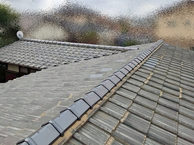 ひたちなか市で完了した瓦屋根の葺き直し工事